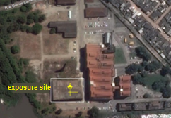 Location of samples exposure in Porto neighborhood (Adapted from Google Earth).